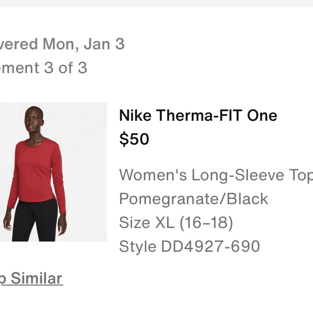 Nike Therma-FIT pomegranate/black 2-piece - Picture 6 of 6